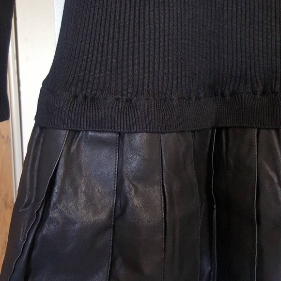 Leather ribbed top dress - Picture 2 of 6